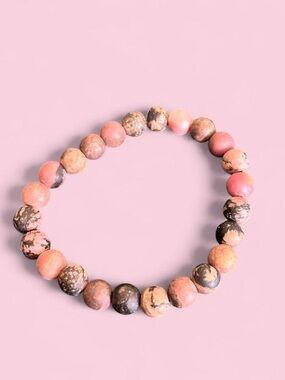 Rhodonite stretchy bracelet